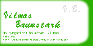 vilmos baumstark business card